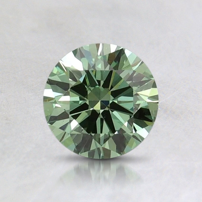 0.72 Ct. Fancy Vivid Pacific Green Round Lab Grown Diamond