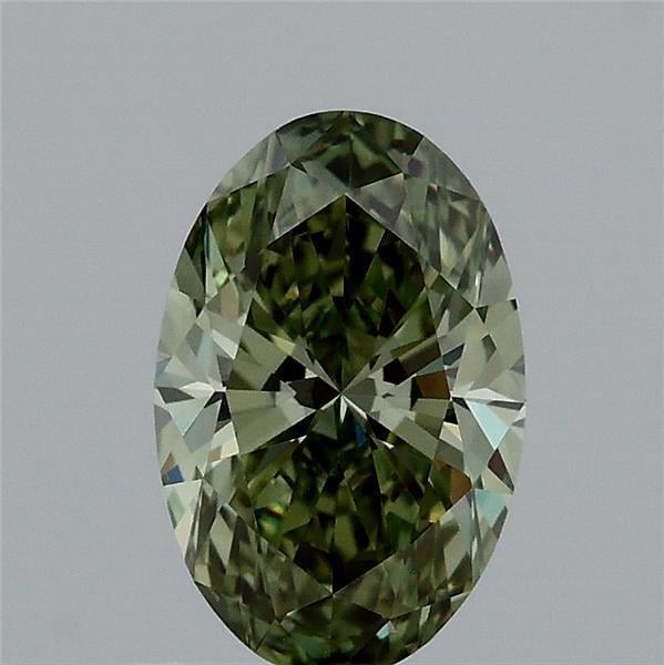 1.00 Ct. Fancy Vivid Green Oval Lab Grown Diamond