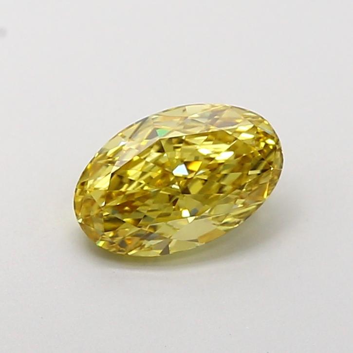 1.01 Ct. Fancy Vivid Yellow Oval Lab Grown Diamond