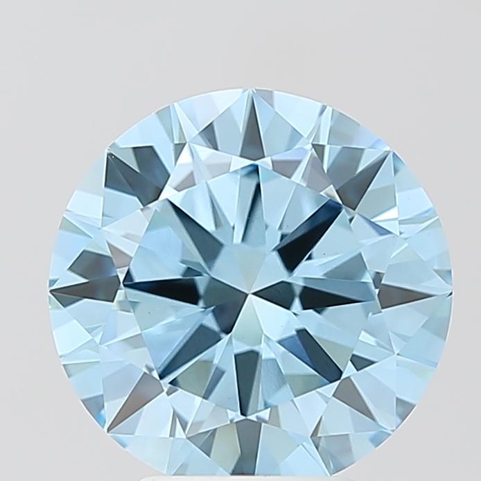 4.00 Ct. Fancy Vivid Blue Round Lab Grown Diamond
