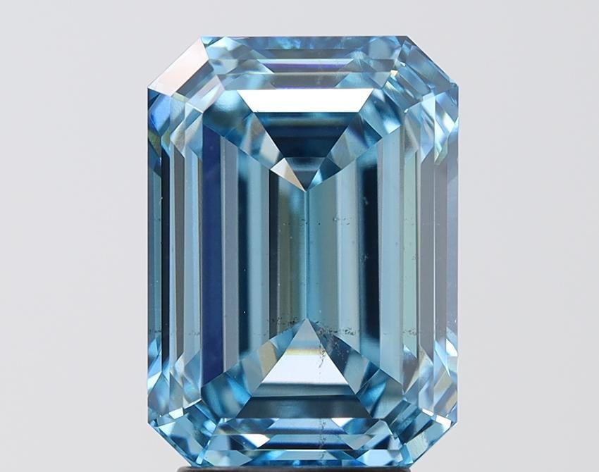 4.44 Ct. Fancy Light Blue Emerald Lab Grown Diamond
