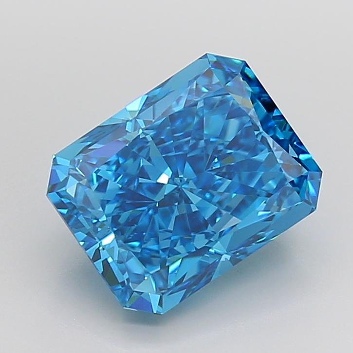 6.02 Ct. Fancy Vivid Blue Radiant Lab Grown Diamond