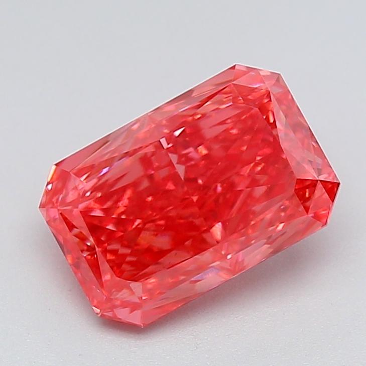 3.13 Ct. Fancy Vivid  Pink Radiant Lab Grown Diamond