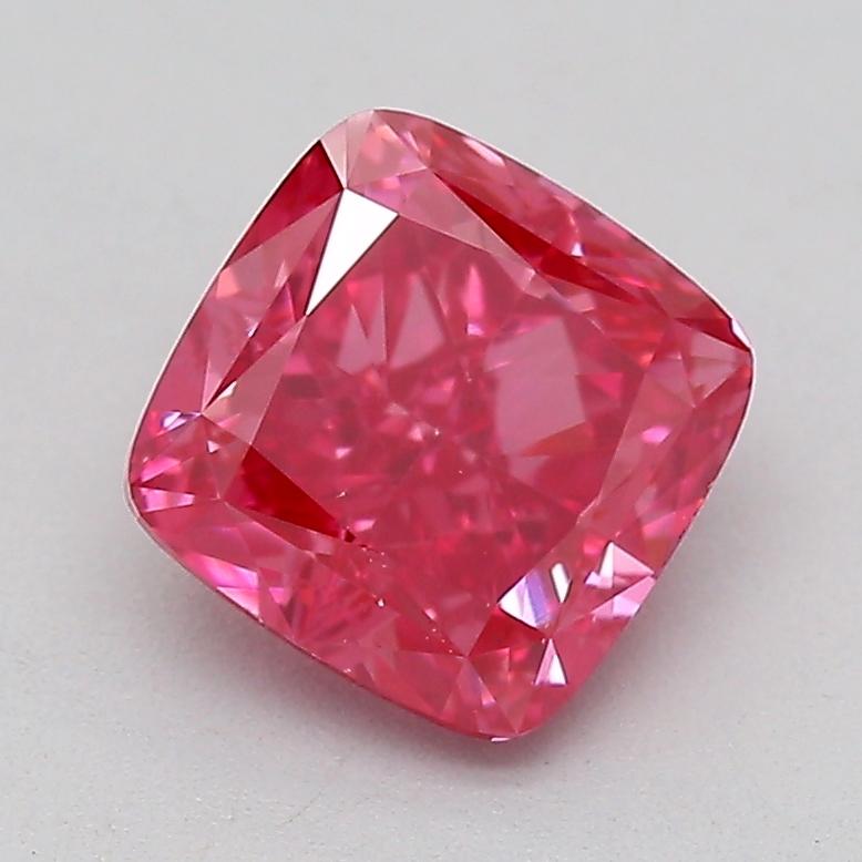 1.10 Ct. Fancy Vivid  Pink Cushion Lab Grown Diamond