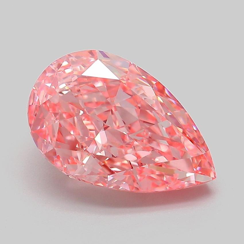 4.23 Ct. Fancy Vivid Pink Pear Lab Grown Diamond