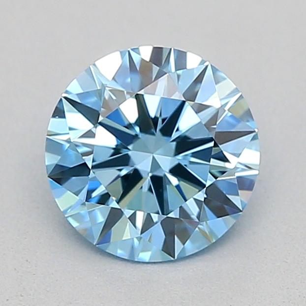 0.51 Ct. Fancy Vivid  Blue Round Lab Grown Diamond