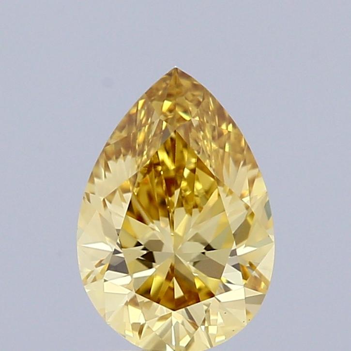 0.75 Ct. Fancy Intense  Yellow Pear Lab Grown Diamond