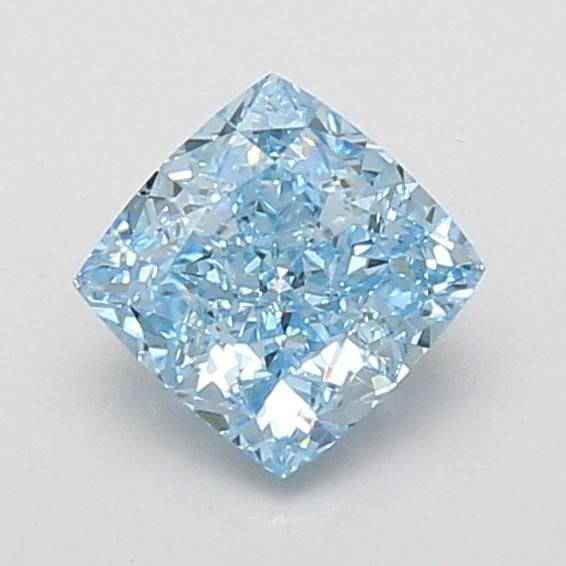1.06 Ct. Fancy Vivid Blue Cushion Lab Grown Diamond