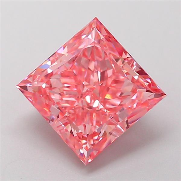 1.6 Ct. Fancy Vivid Pink Princess Lab Grown Diamond