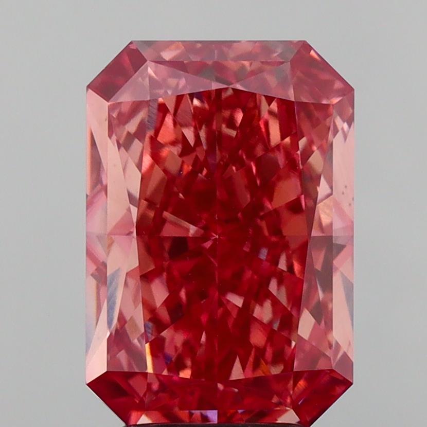 5.00 Ct. Fancy Vivid Brownish Pink Radiant Lab Grown Diamond