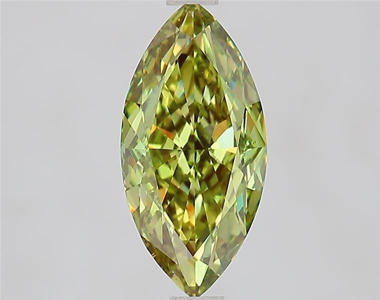 1.96 Ct. Fancy Vivid  Green Marquise Lab Grown Diamond