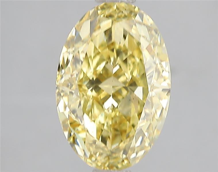 3.01 Ct. Fancy Vivid Yellow Oval Lab Grown Diamond