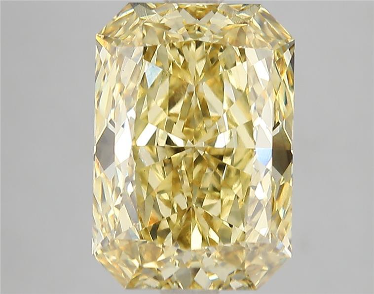 5.07 Ct. Fancy Vivid Yellow Radiant Lab Grown Diamond