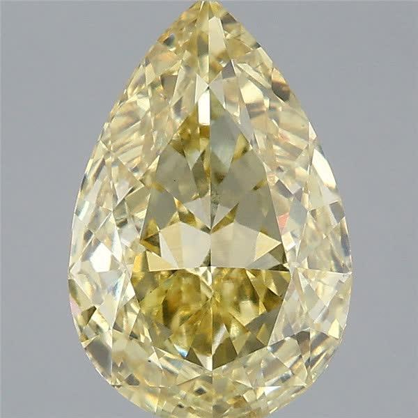 2.54 Ct. Fancy Intense Yellow Pear Lab Grown Diamond