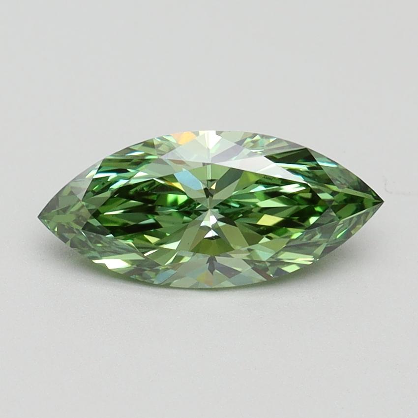 1.01 Ct. Fancy Vivid Green Marquise Lab Grown Diamond