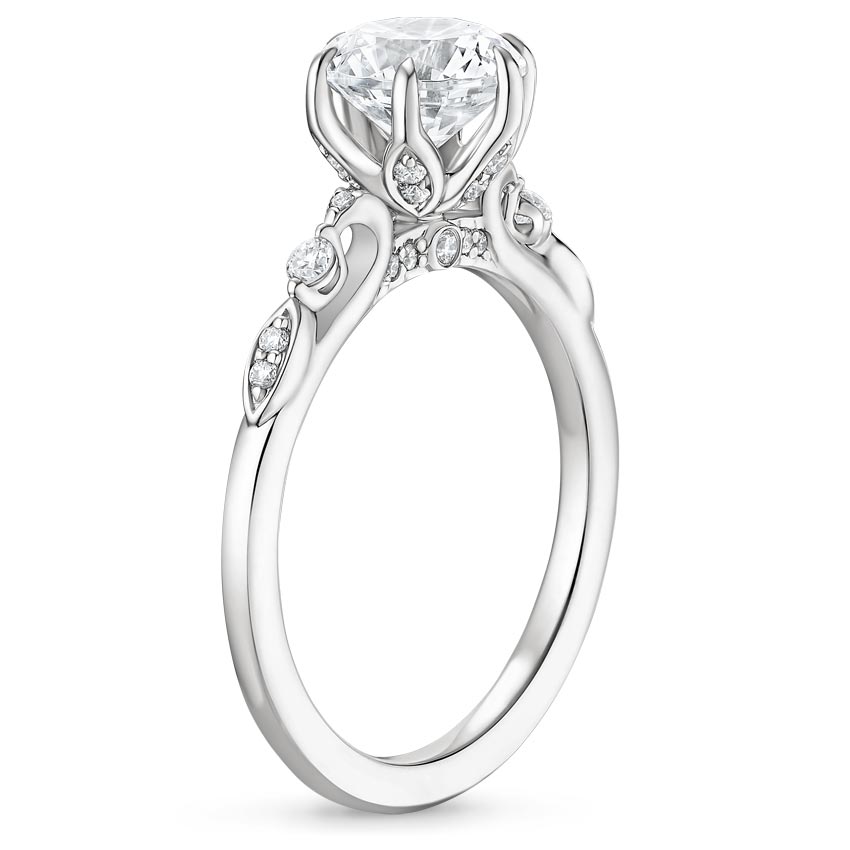 18K White Gold Rochelle Diamond Ring, large side view
