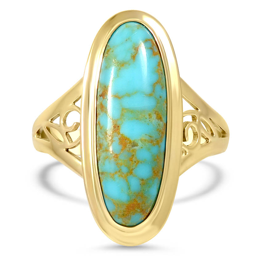Retro Turquoise Cocktail Ring