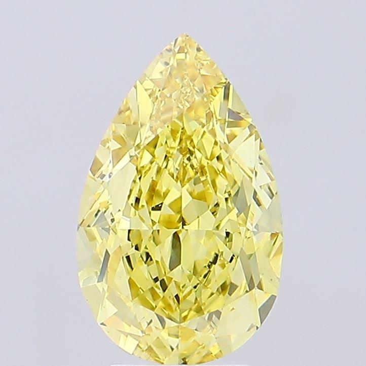 5.01 Ct. Fancy Vivid Yellow Pear Lab Grown Diamond