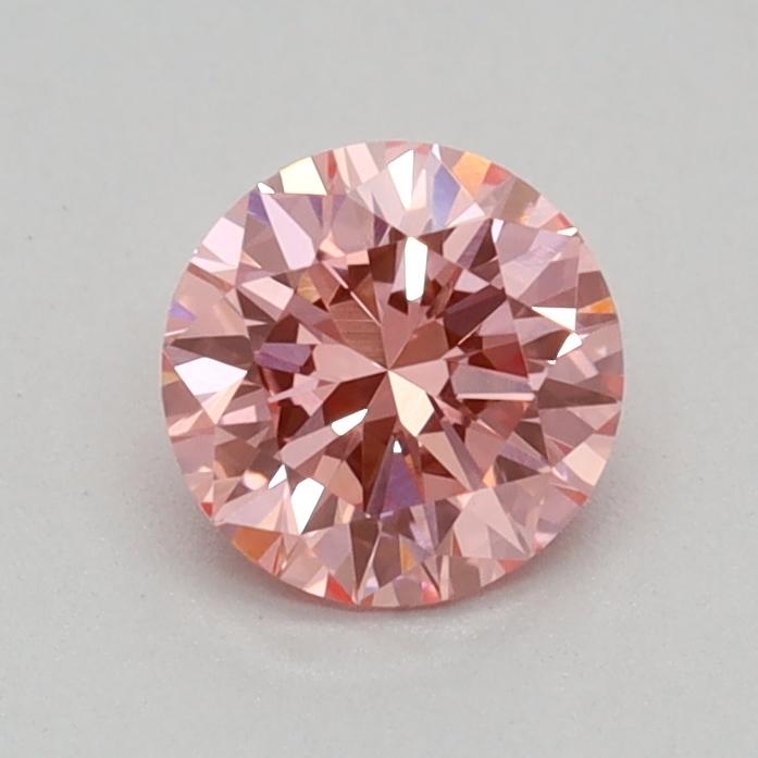 0.35 Ct. Fancy Vivid Pink Round Lab Grown Diamond
