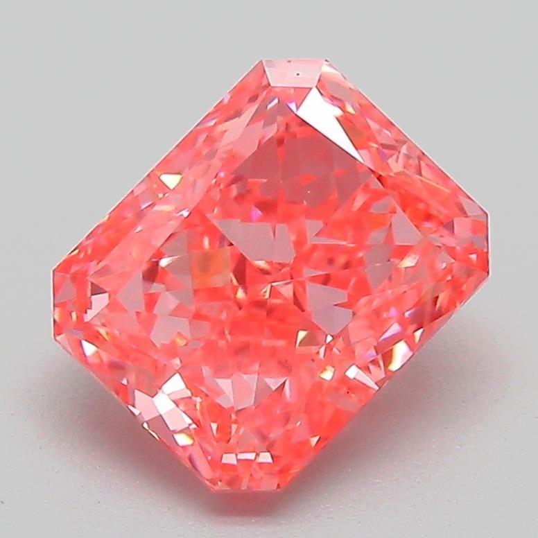 2.10 Ct. Fancy Vivid Pink Radiant Lab Grown Diamond