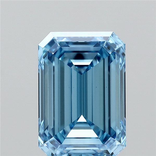 2.60 Ct. Fancy Vivid Blue Emerald Lab Grown Diamond