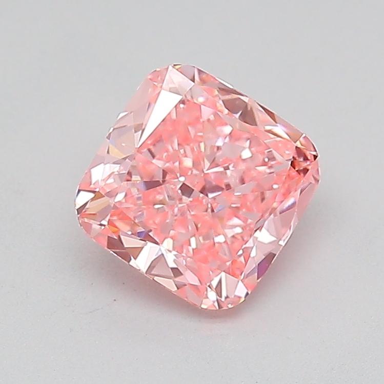 1.27 Ct. Fancy Vivid  Pink Cushion Lab Grown Diamond