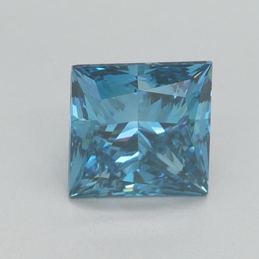 1.50 Ct. Fancy Vivid Blue Princess Lab Grown Diamond