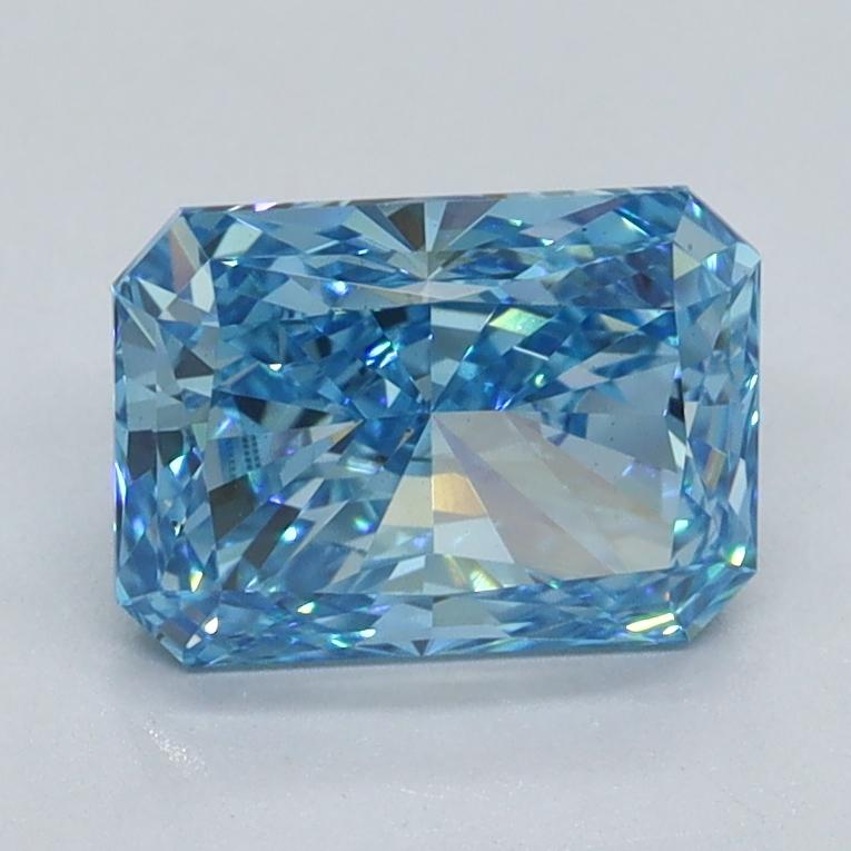 1.51 Ct. Fancy Vivid Blue Radiant Lab Grown Diamond