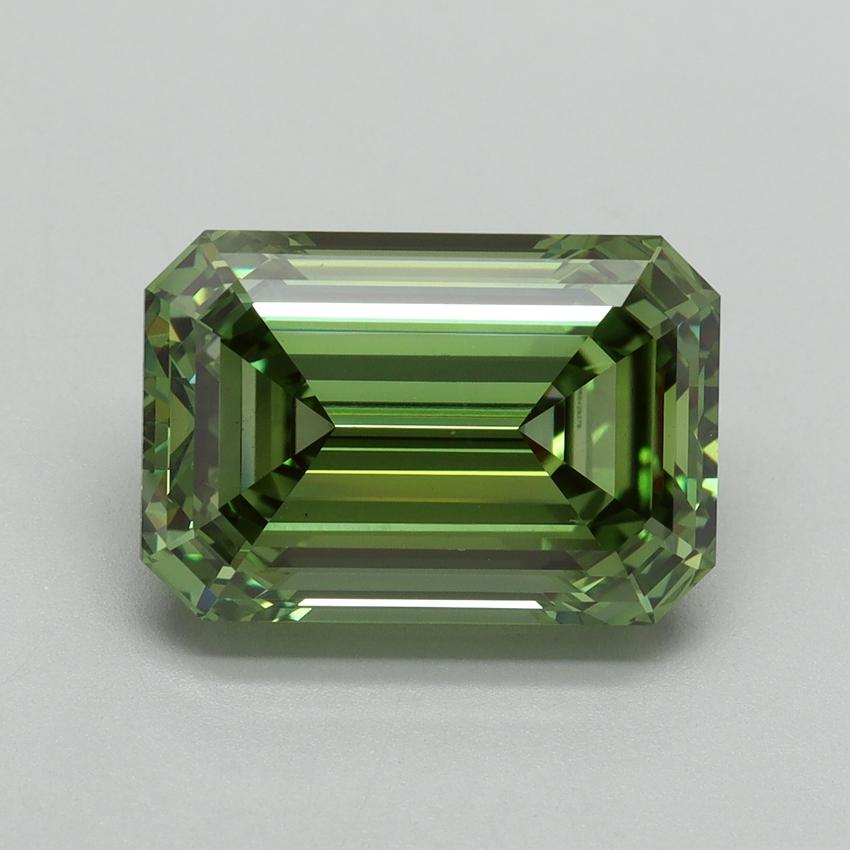 6.09 Ct. Fancy Vivid Pacific Green Emerald Lab Grown Diamond