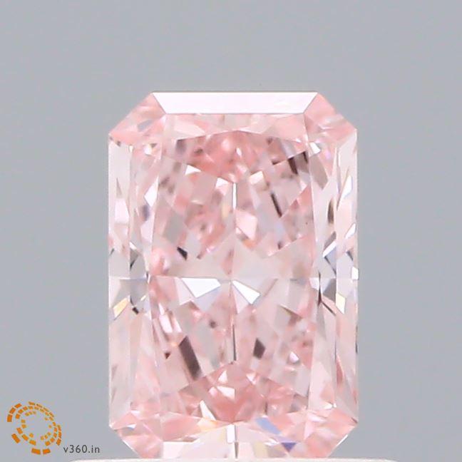 0.65 Ct. Fancy Intense  Pink Radiant Lab Grown Diamond