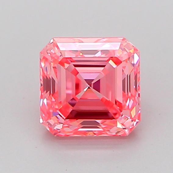 1.02 Ct. Fancy Vivid Pink Asscher Lab Grown Diamond