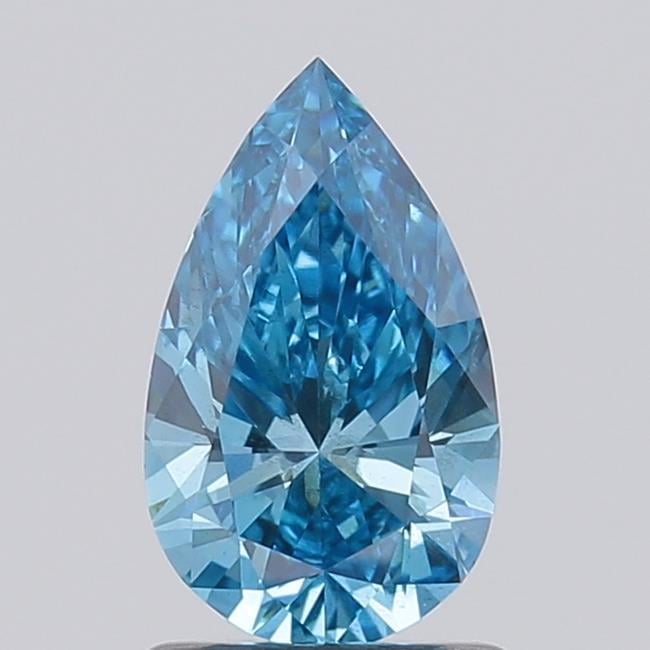 1.01 Ct. Fancy Vivid  Blue Pear Lab Grown Diamond