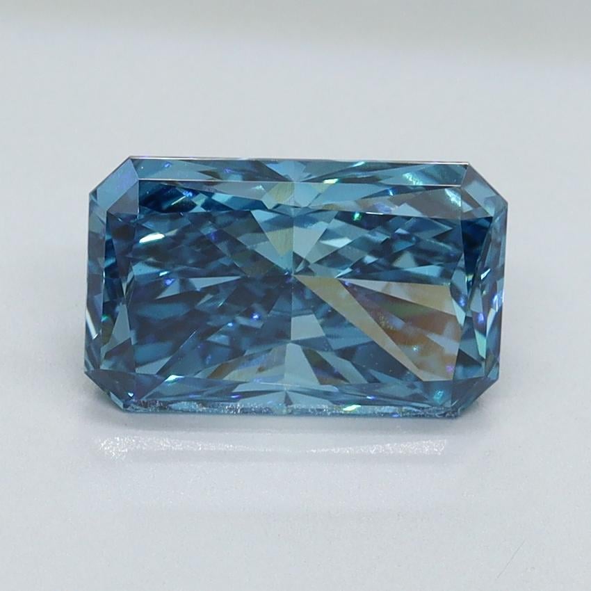 2.06 Ct. Fancy Vivid Blue Radiant Lab Grown Diamond
