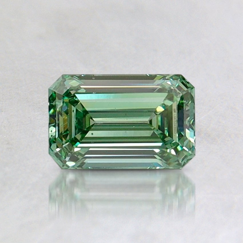 0.63 Ct. Fancy Intense Pacific Green Emerald Lab Grown Diamond