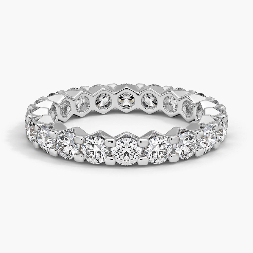 14K White Gold Precision-Set Eternity Diamond Ring (2 ct. tw.)
