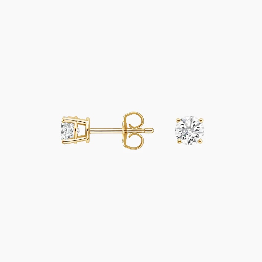 18K Yellow Gold Lab Grown Diamond Stud Earrings (1/4 ct. tw.)