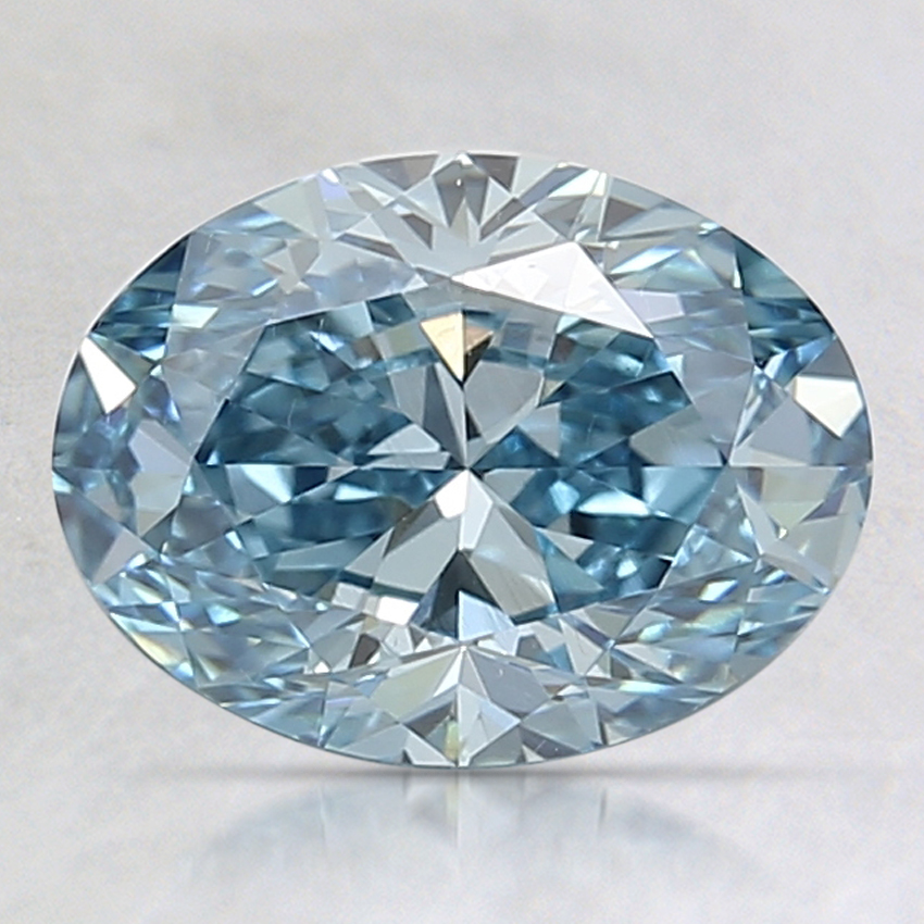 1.95 Ct. Fancy Vivid Blue Oval Lab Created Diamond