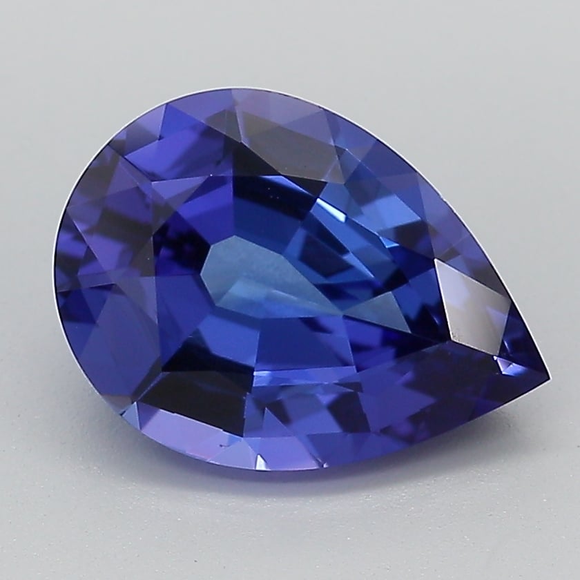 11.1x8mm Unheated Violet Pear Tanzanite