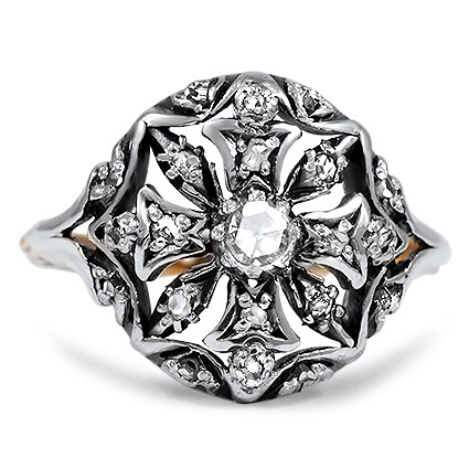 Georgian Diamond Cocktail Ring