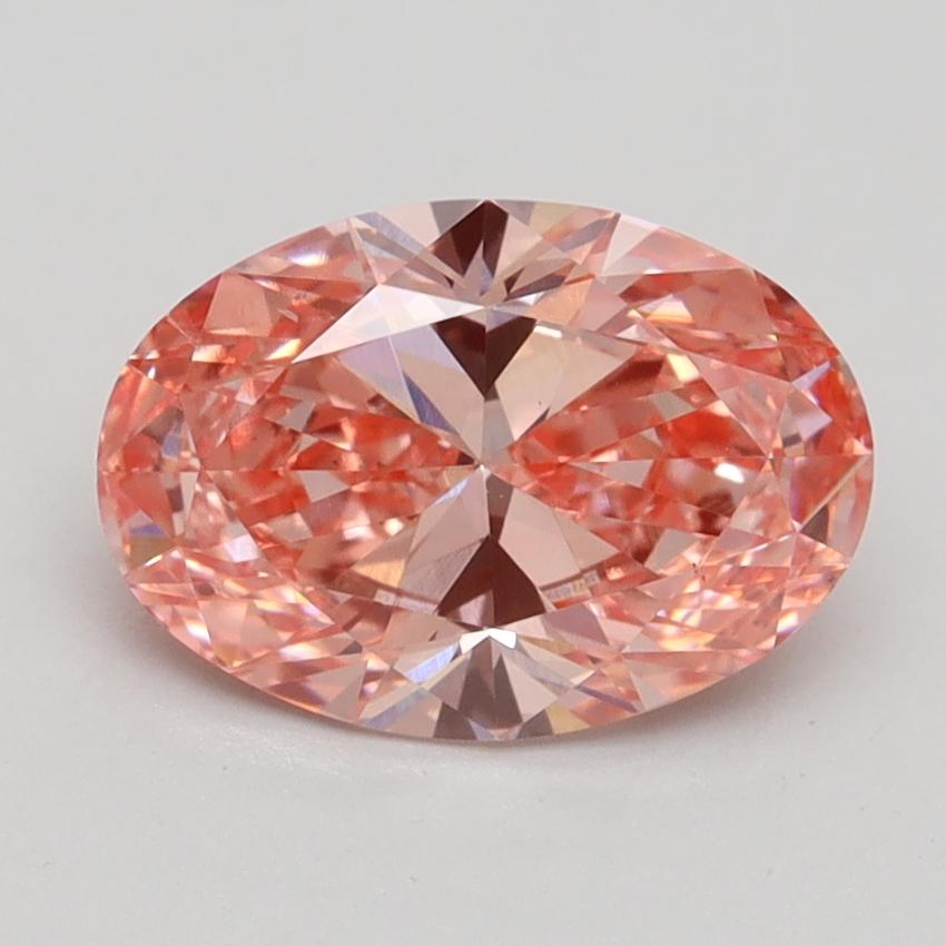 1.70 Ct. Fancy Vivid Pink Oval Lab Grown Diamond