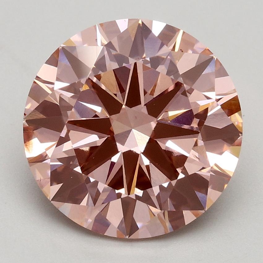 3.01 Ct. Fancy Intense Pink Round Lab Grown Diamond