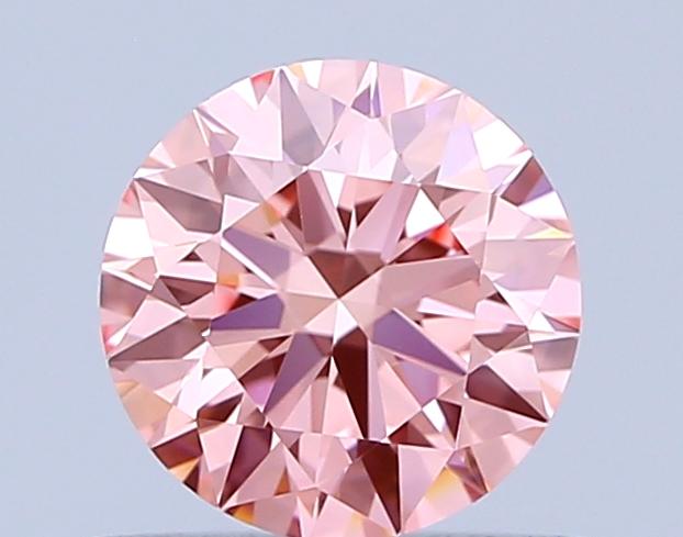 0.71 Ct. Fancy Vivid Pink Round Lab Grown Diamond