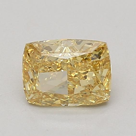 1.00 Ct. Fancy Vivid Yellow Cushion Lab Grown Diamond
