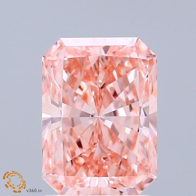 2.04 Ct. Fancy Vivid Pink Radiant Lab Grown Diamond