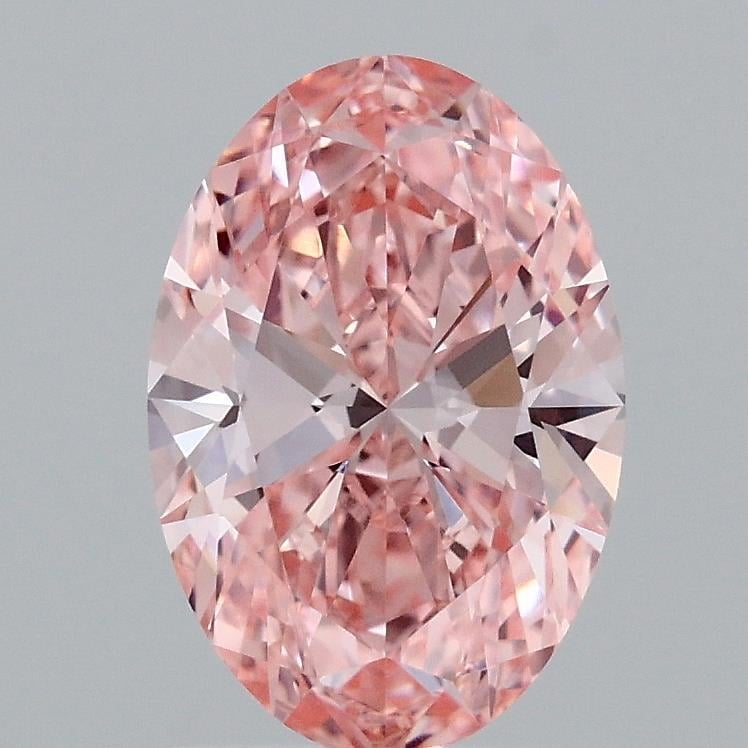 1.55 Ct. Fancy Vivid Pink Oval Lab Grown Diamond