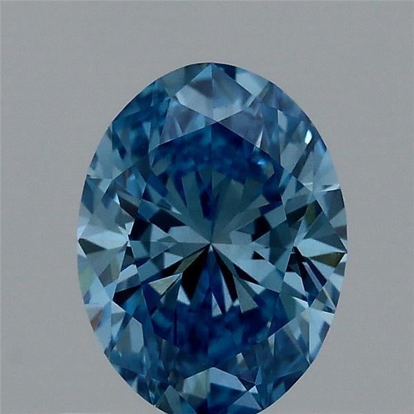 0.75 Ct. Fancy Vivid Blue Oval Lab Grown Diamond