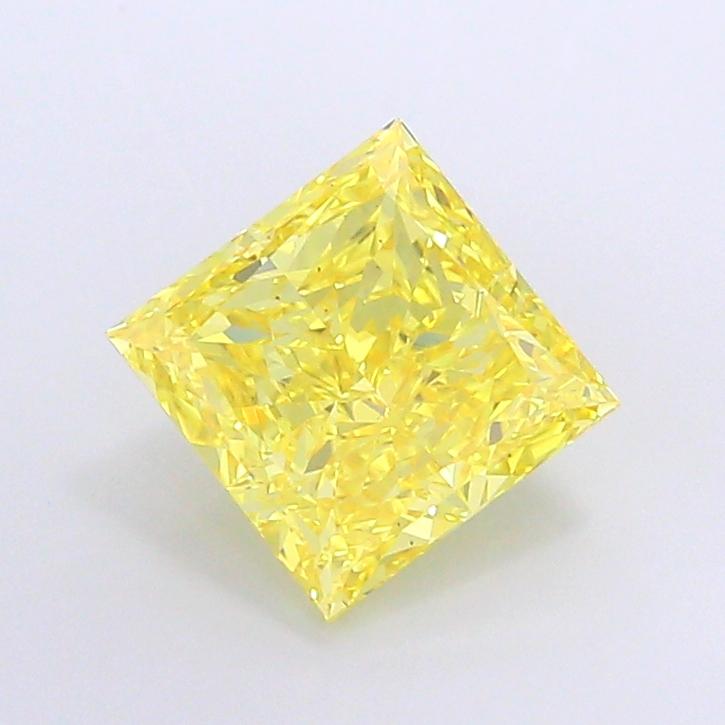 3.58 Ct. Fancy Vivid Yellow Princess Lab Grown Diamond