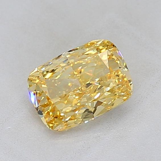 1.52 Ct. Fancy Vivid Yellow Cushion Lab Grown Diamond