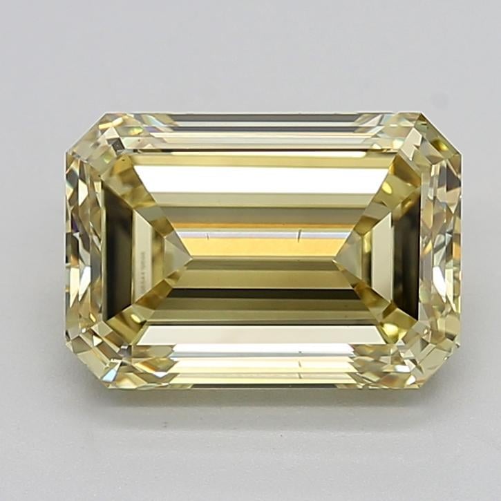 4.01 Ct. Fancy  Yellow Emerald Lab Grown Diamond