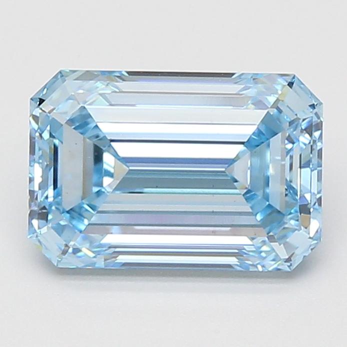 3.10 Ct. Fancy Vivid Blue Emerald Lab Grown Diamond